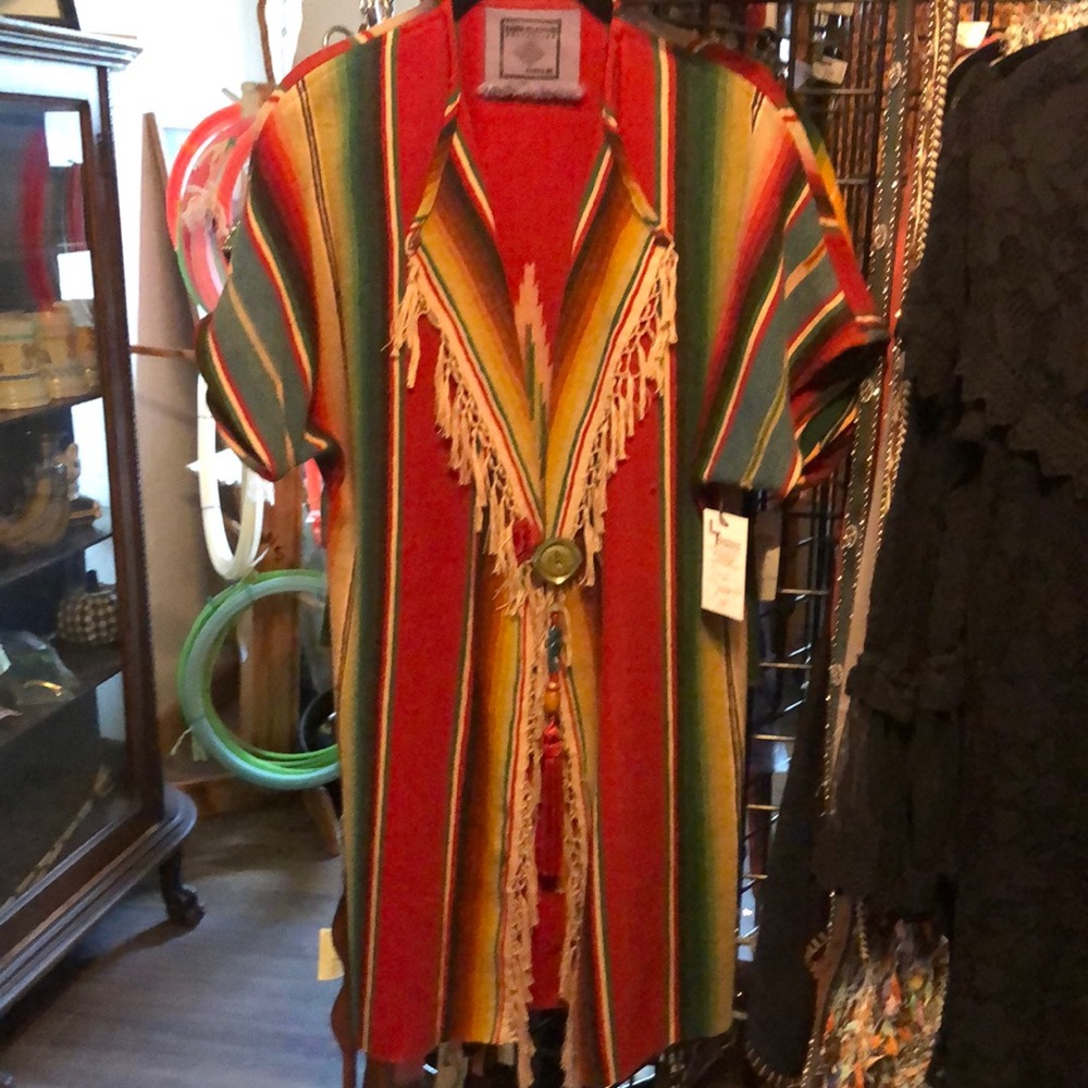 Karen Wilkinson of Santa Fe one of a kind genuine  Saltillo Serape. Hand made.